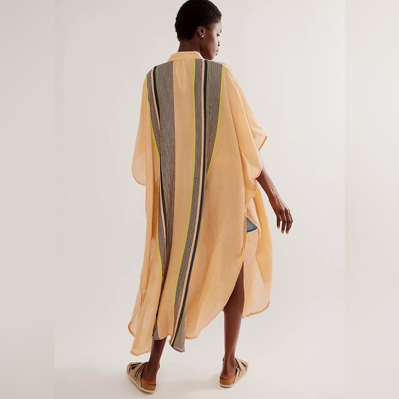 Free People Vacation Mode Kaftan NWT in Natural One Size - Picture 3 of 11